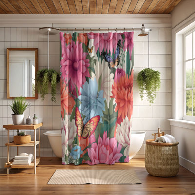 Petal Pleasures - Rideau de douche Premium