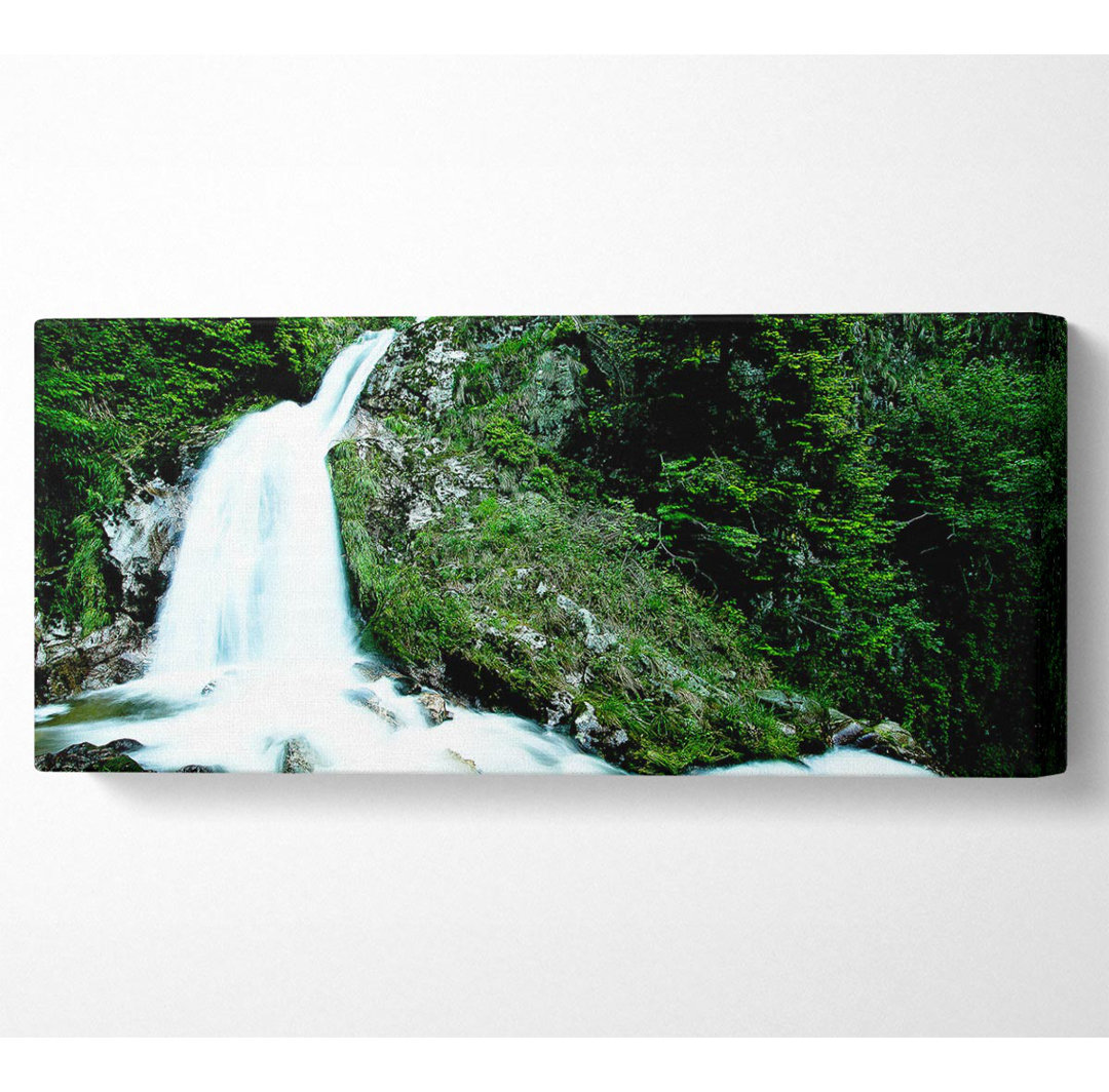 Mountain Waterfall Gush - Kunstdrucke auf Leinwand - Wrapped Canvas