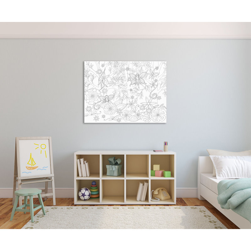 «Fairy Floral» par Pam Varacek - reproduction d'art sur toile tendue, H 28 po x l 42 po x P 1,5 po