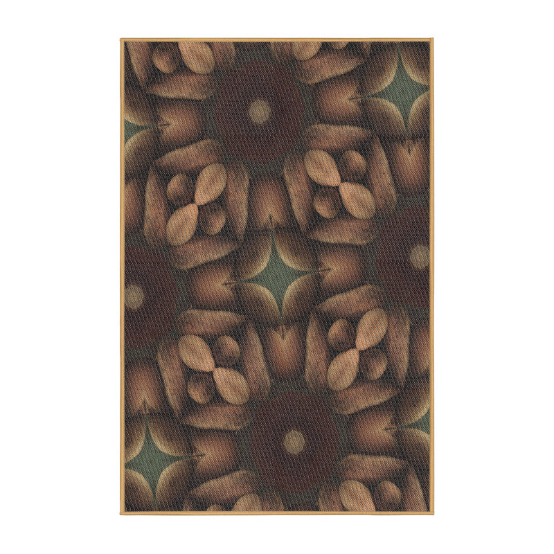 Tapis brun tissé à la machine, Rectangle 5 pi x 7 pi