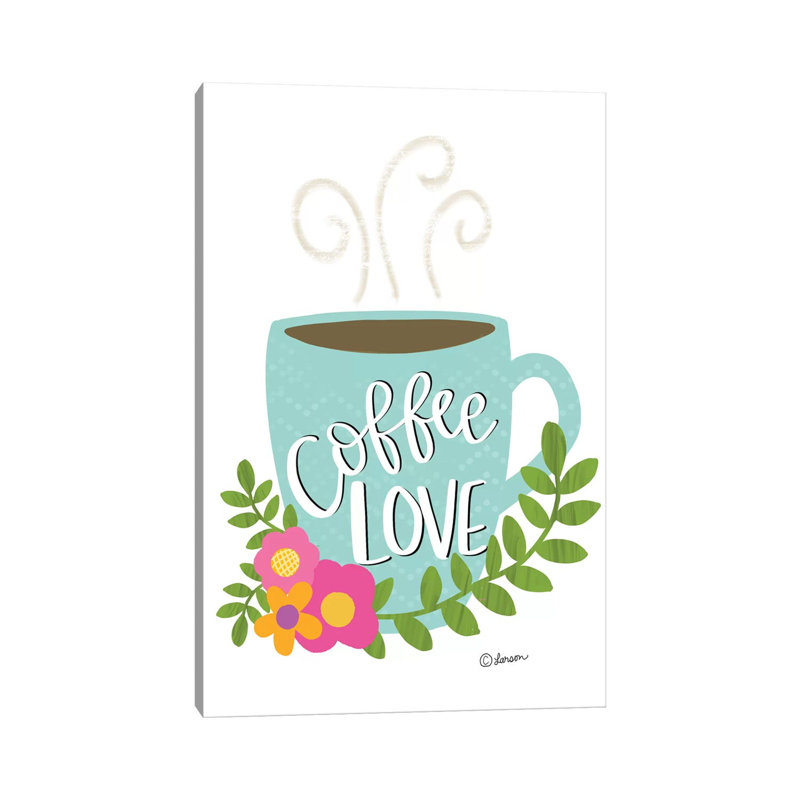Coffee Love by Lisa Larson - Wrapped Canvas Print, 20.32 cm H x 30.48 cm W