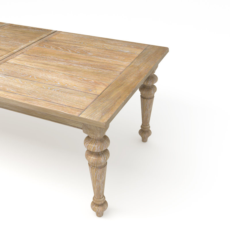 Extendable Solid Wood Dining Table Sets, Brown, White
