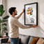 Elephant with Balloons Whimsical - Framed Print-1148438874-1148438868