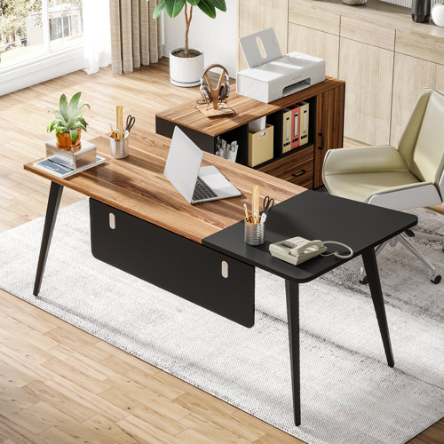 Ebern Designs 2 Executive Desk Office Set & Reviews | Wayfair