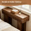Console de 63 pouces extra longue, table de canapé étroite pour canapé derrière, table de vestibule et de couloir avec finition rustique vieillie et rangement ouvert