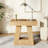 2-Tier Narrow Side Table with Trapezoid Base