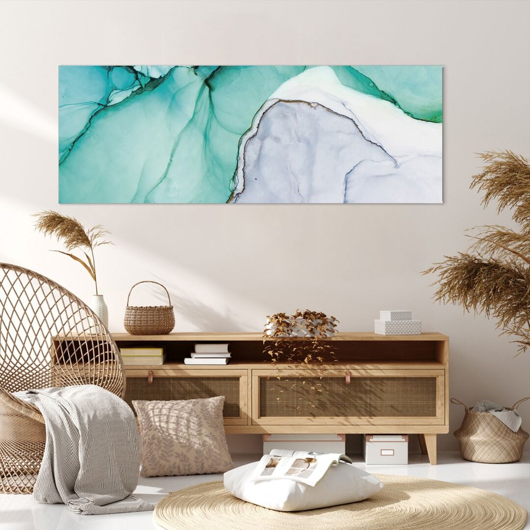 Leinwandbild Abstraction Marble Turquoise