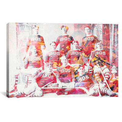 «Canada Vintage Hockey Team», impression sur toile