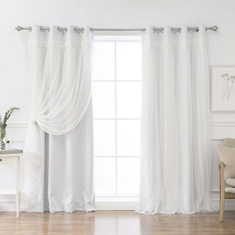 Loar Room Darkening Thermal Curtain Panels, Vapor, 52" W x 96" L