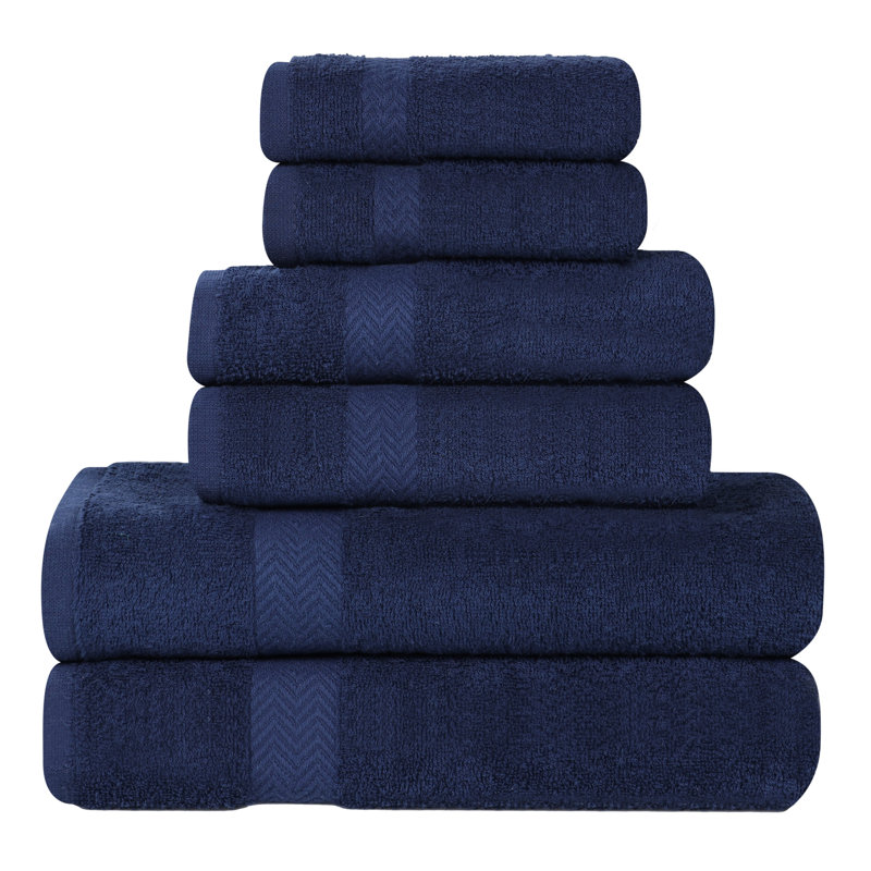 Ensemble de serviettes 6 pièces Franklin, Marine, 6 Pieces Towel Set