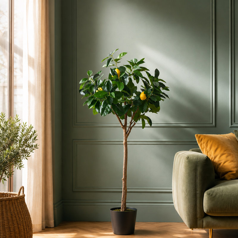 Faux Plant in Pot Liner, 120cm H x 45cm W x 45cm D