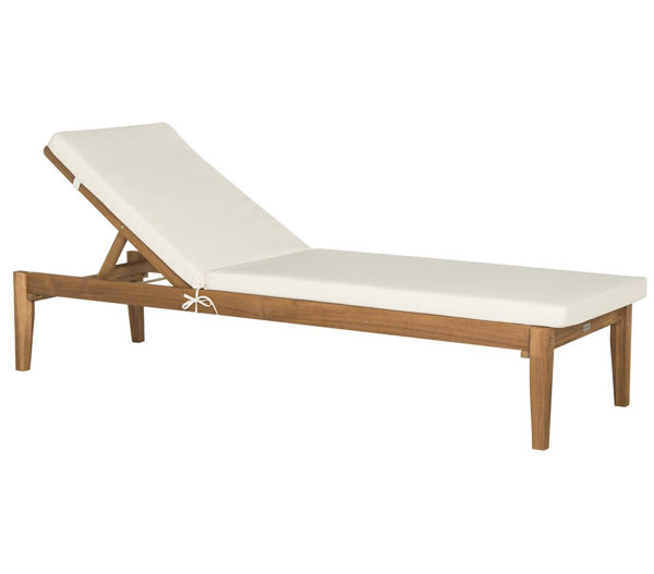 Arwen 23.6'' Outdoor Acacia Chaise Lounge & Reviews | Birch Lane