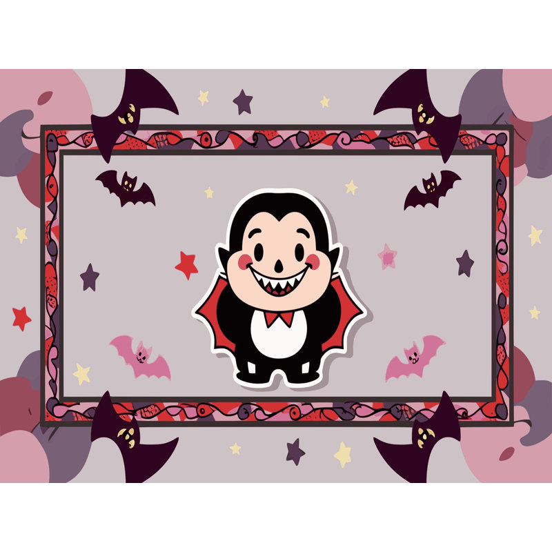 Tapis de vacances d'Halloween The Holiday Aisle®, Rectangle 4pi x 6 pi