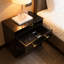 Ensemble de 2 tables de chevet avec 2 tiroirs et tablette ouverte Clyde Modern Farmhouse