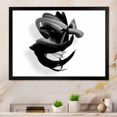 Noir et blanc torsadé, reproduction d'art sur toile