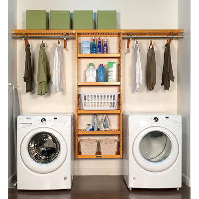 Solid Wood Laundry Room Organizer