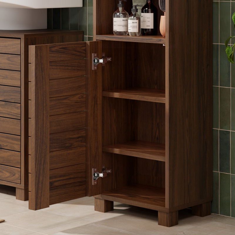 Chester Linen Cabinet, Dark Wood