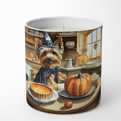 Pumpkin Pie Scented Tumbler Candle with Ceramic Holder