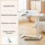 Bureau de chevet au-dessus du lit - Support mobile pour ordinateur portable, hauteur réglable - blanc