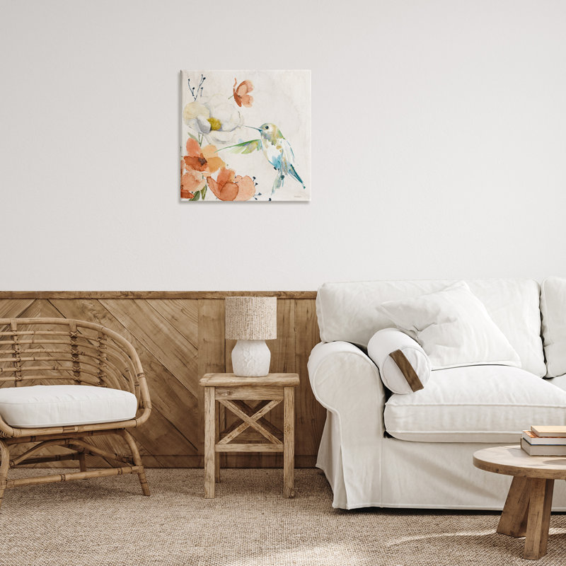 Art sur toile Cottage Cottage & Bird par Carol Robinson, H 24 po x l 24 po