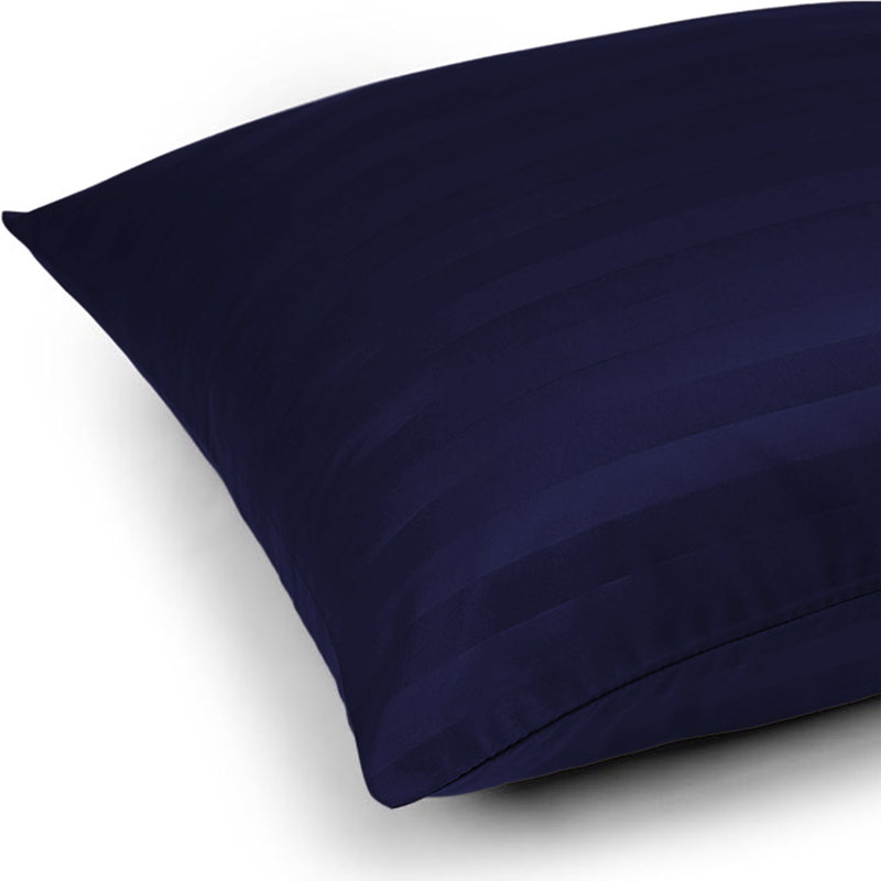 Aspire Homeware Ultra Soft & Breathable Microfiber Striped Pillowcase (Pack Of 2), Navy