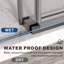 Uks04 56 po Jusqu'à 60 po X 66 po H Porte de douche coulissante sans cadre en nickel brossé de 3/8 po (10 mm) Verre transparent -123516757-120409412