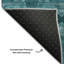 Tapis bleu sarcelle de qualité supérieure lavable à la machine Cerrito AMF564-104100182