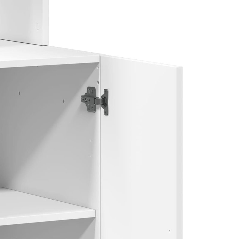 Kitchen Cabinet 60X50x180 Cm Engineered Wood, White