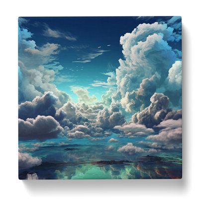 Cloudy Sky Digital Art No.1 - Wrapped Canvas