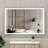 60X40 Inch Oversized LED Bathroom Mirror Wall Mounted Mirror With 3 Color Modes  Aluminum Frame Large Wall Mirror For Bathroom