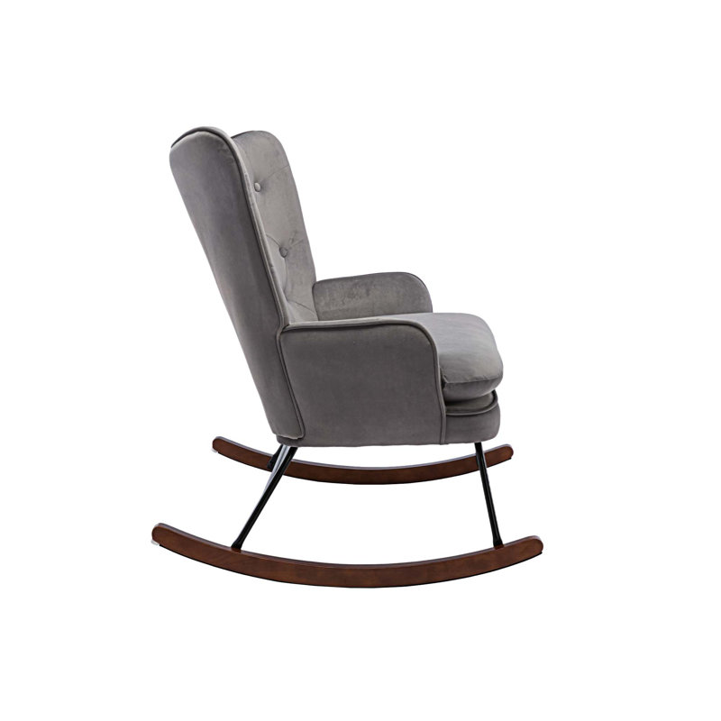 Koekoek Solid Wood Rocking Chair, Gray