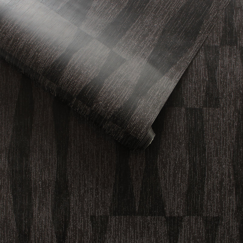 Diyar 16.5' L x 20.5" W Textured Peel and Stick Wallpaper Roll, Carbon
