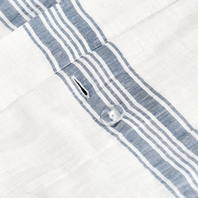 Jayson Linen Duvet Cover Set, Blue, King