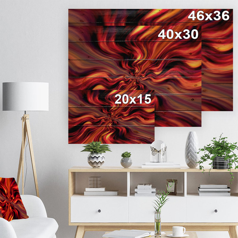 Corwin, «Red Infinity Illustration», impression, H 30 po x l 40 po x P 1,5 po, Bois