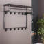 Solid Wood 12 - Hook Wall Mounted Coat Rack with Storage