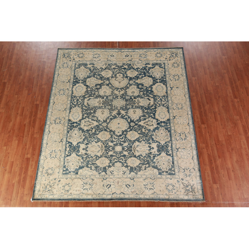 Tapis oriental à motif floral et teinture végétale Ziegler 8 x 10