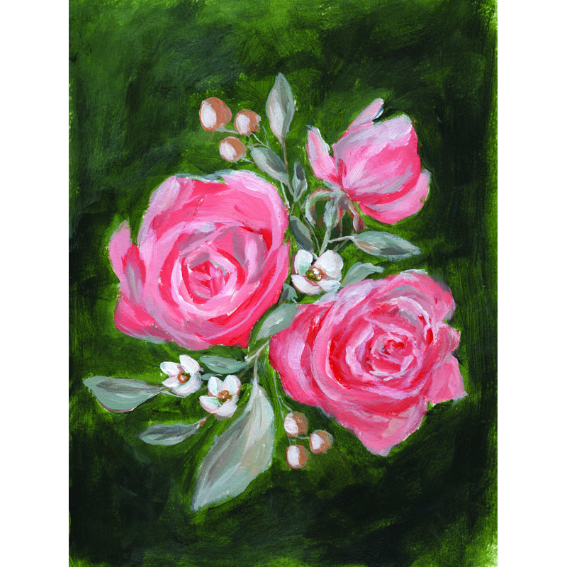 «Full Bloom» par Amanda Hilburn, peinture sur toile tendue, H 40 po x l 30 po