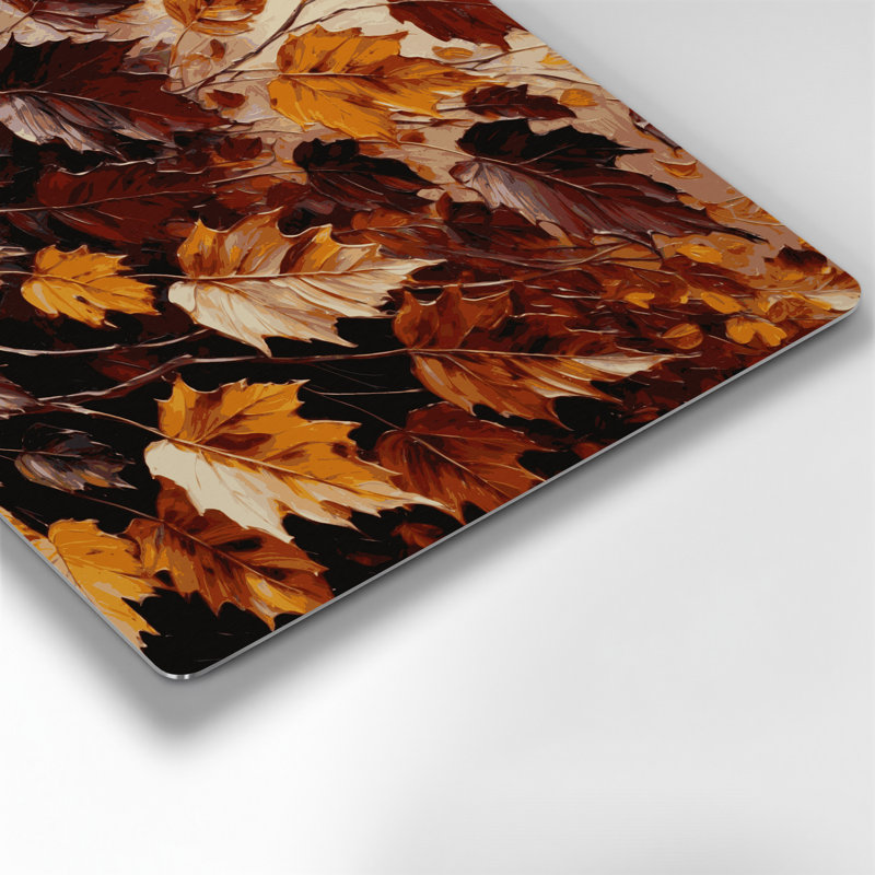 «Botanical Hickory Leaves», art mural en métal noir
