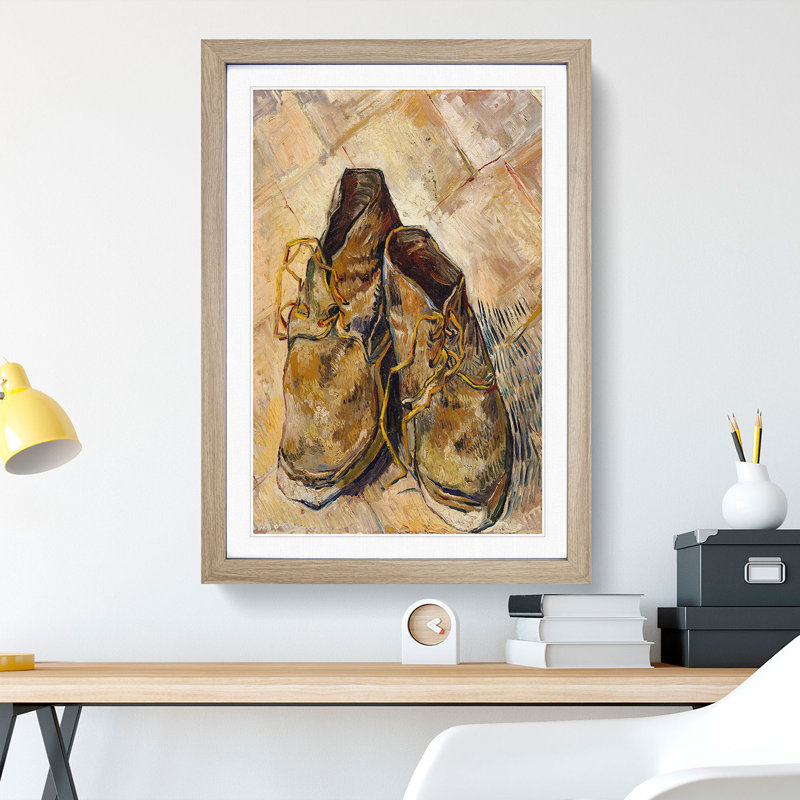 Shoes by Vincent Van Gogh - Picture Frame Painting, Oak Framed, 48cm H x 36cm W x 2cm D