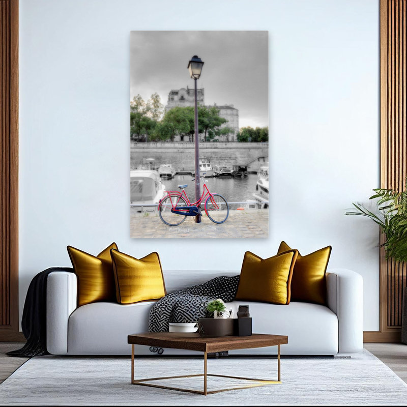 Vélo, Canal St Martin # 1 - Paysages, gens, endroits, photographie, bicyclettes, art, H 60 po x l 40 po