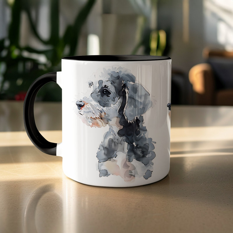 Artistic Doberman Watercolor Design 11oz Coffee Mug, 4