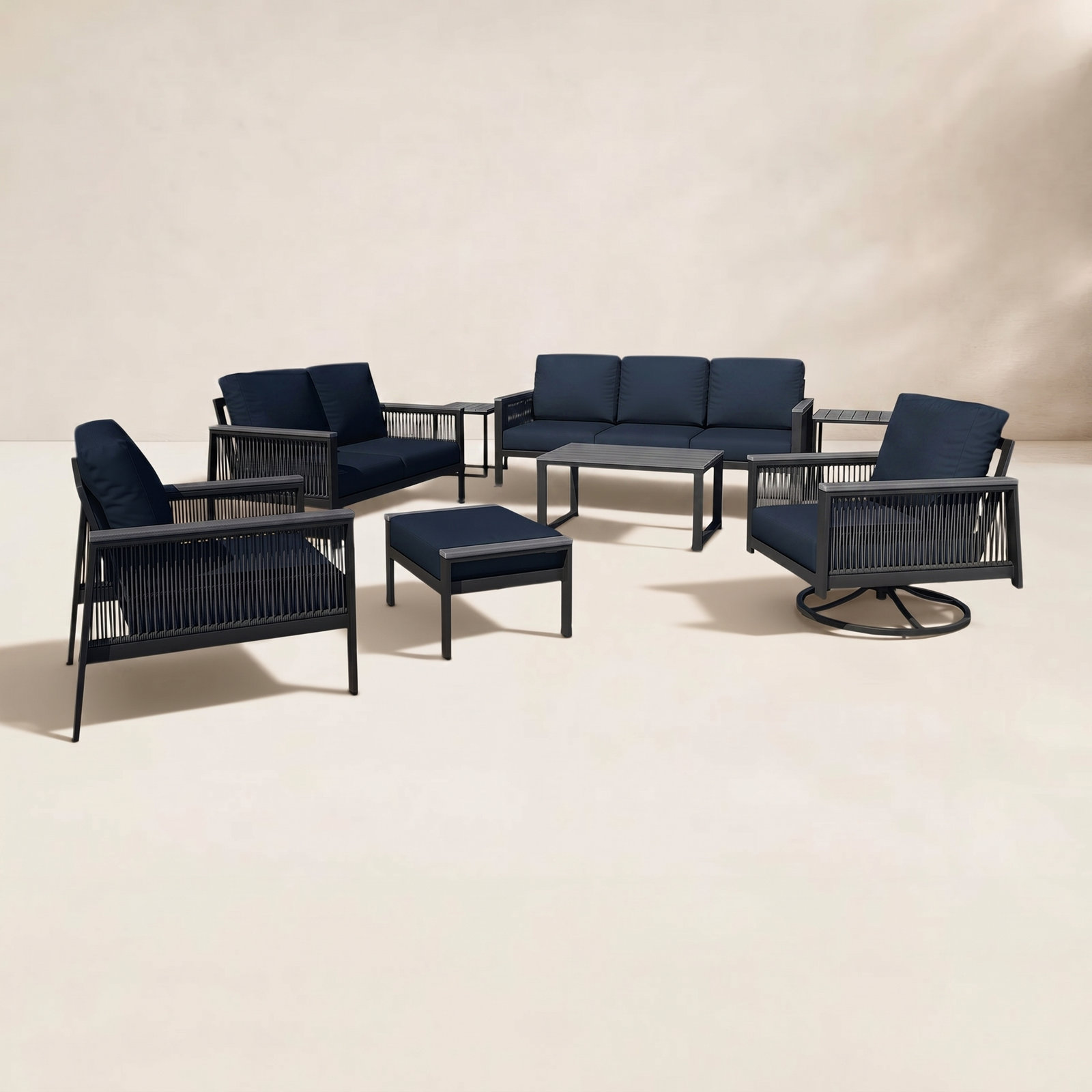 Townsend Patio Seating Group, Canvas Navy
