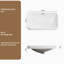 Lavabo de salle de bain encastré en céramique 22,05 po x 15,36 po x 6,7 po - vasque en porcelaine blanche, conception sans couture pour comptoir de meuble-lavabo
