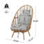 Chaise longue pivotante en osier Ellis