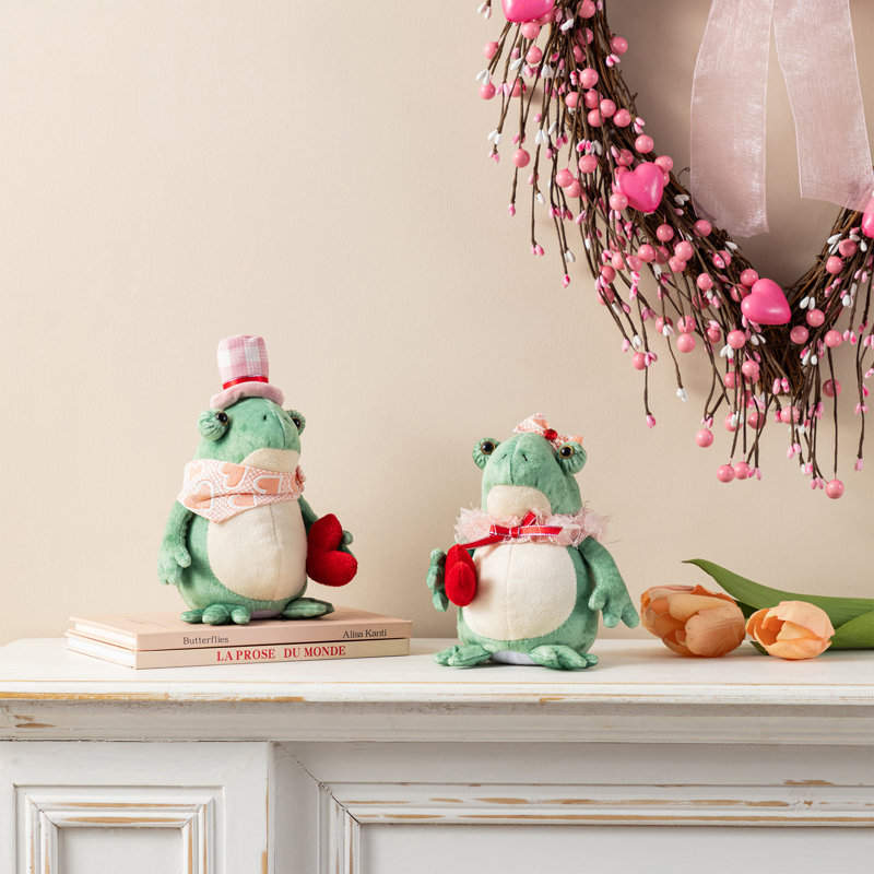 Ensemble de 2 figurines de couple grenouille de la Saint-Valentin
