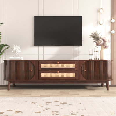 Rattan TV Stand For Tvs Up To 75