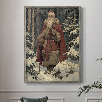 «Christmas Holiday Art DCxxxii», reproduction d'art encadrée - bois massif