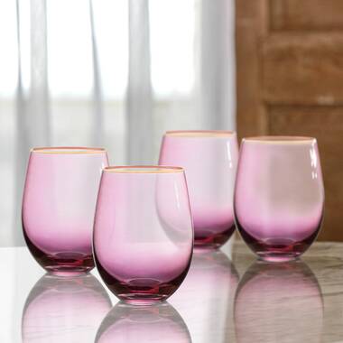 Hot Hot Pink Colored Wine Glass Set of 4 - Shop Now – glasshauseco