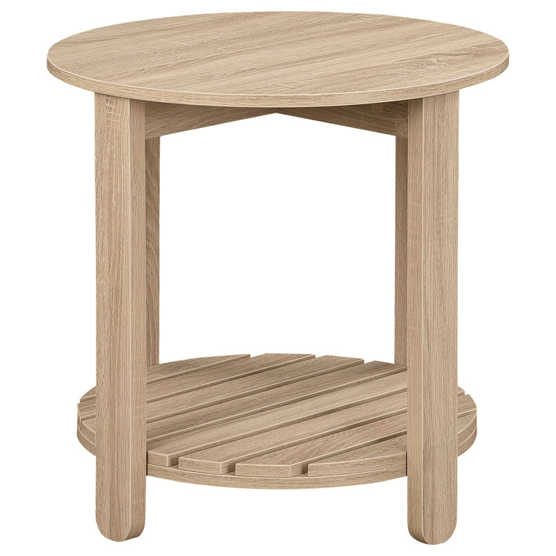 Round Engineered Wood Side End Table