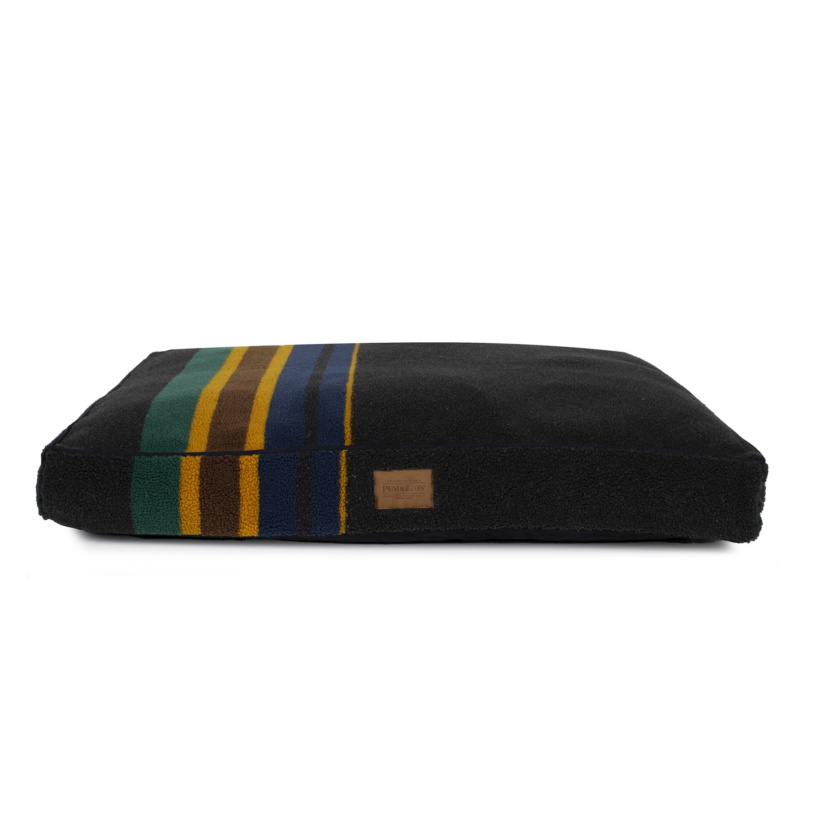 Pendleton Vintage Camp Pet Napper Dog Bed with Removable Cover, Medium (36" W x 27" D x 4" H), Black